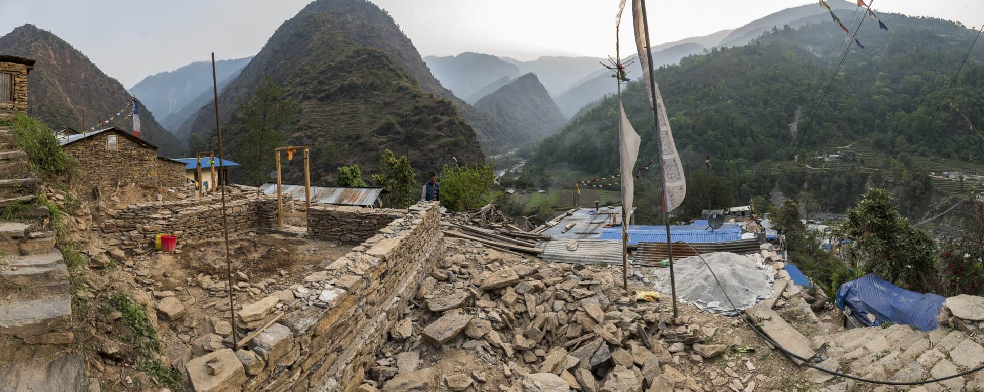 Rebuilding in Yangri is underway after a series of powerful earthquakes in Nepal