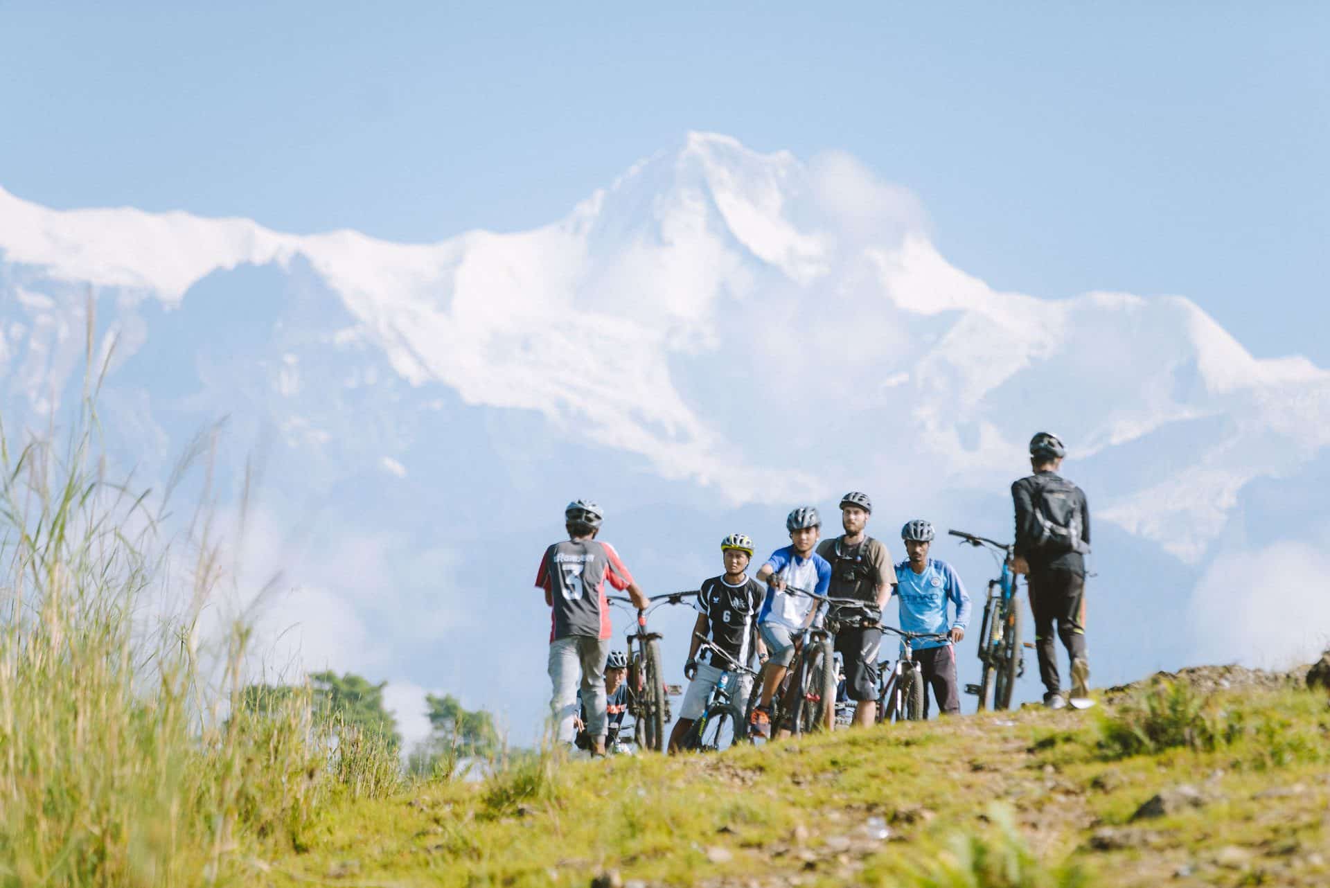 Teenage boys go biking at the Himalayan Life Sport Training & Daycamps