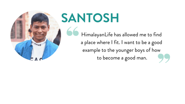 Himalayan Life staff member Santosh's quote about working at the Biking program in Pokhara