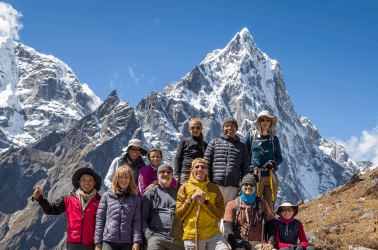 Himalayan Life team at everest base camp in nepal